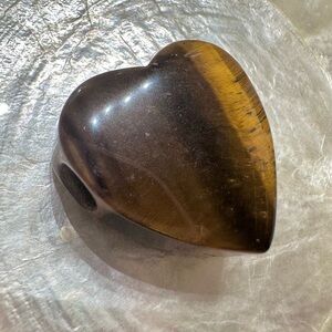 Tigers eye Heart-Shaped natural stone pendant